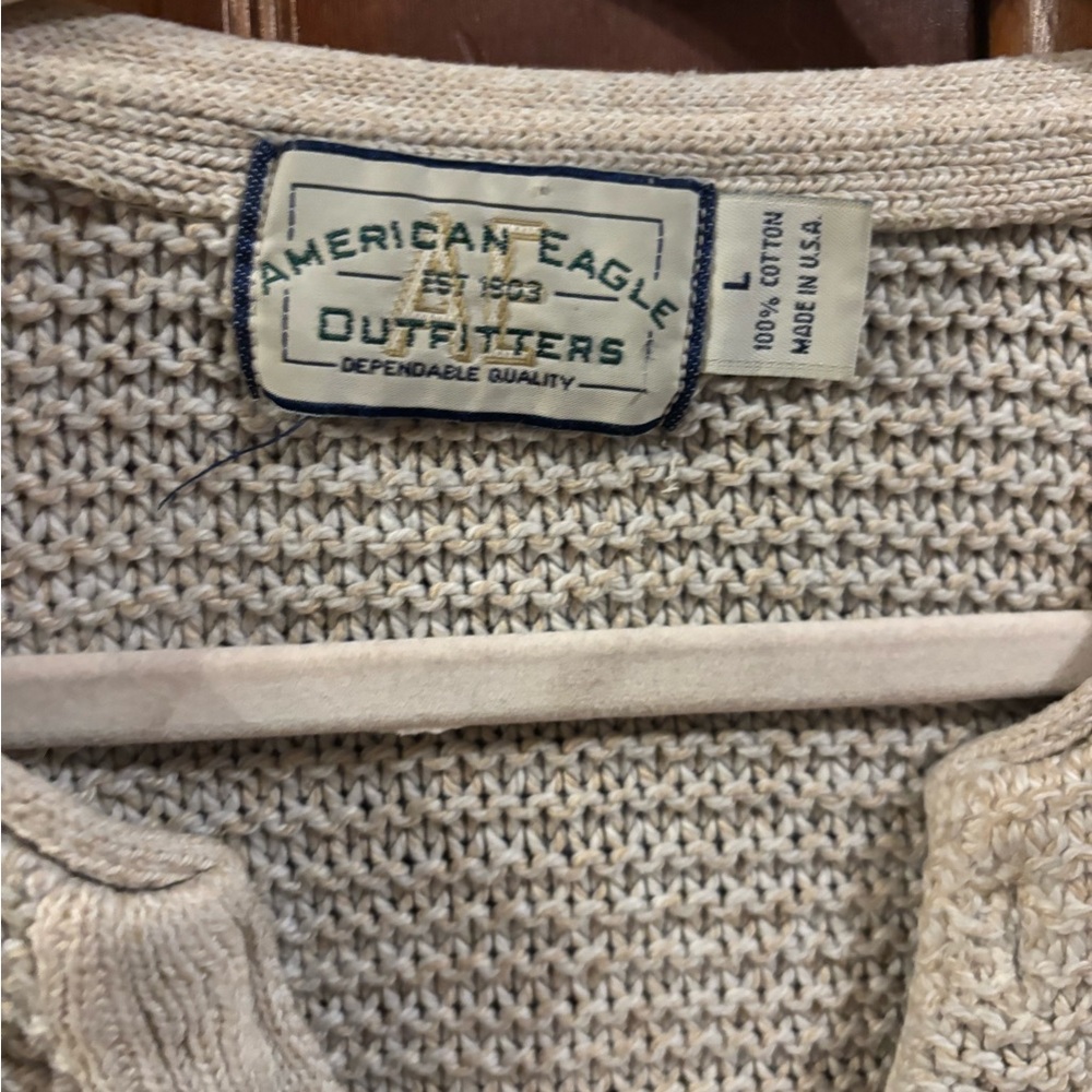 Vintage American Eagle Outfitters women’s Beige Cardigan